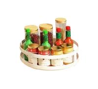 DEKKRYNFV Scaffale rotante in metallo regolabile rotondo scaffale di stoccaggio per cucina controsoffitto bagno base stabile rotante cosmetico espositore