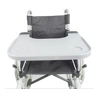 Dekltus Vassoio per sedia a rotelle, rimovibile, portatile, per sedia a rotelle, 2 supporti per mangiare, lettura, riposo, aiuto per la mobilità (grigio)