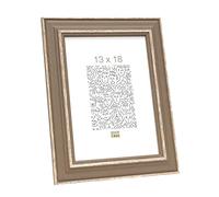 Deknudt Cornice Portafoto in Legno 13 x 18 cm Colore Beige
