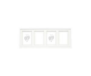 Deknudt Frames - Cornice per 4 foto - bianca - con doppio passepartout - dimensione immagine: 10 x 15 cm - in legno MDF - da appendere - multipla - incollaggio - S65KK1 P4 10 x 15 cm
