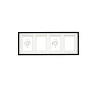 Deknudt Frames - Cornice per 4 foto - nera - con doppio passepartout - dimensione immagine: 10 x 15 cm - in legno MDF - da appendere - multipla - incollaggio - S65KK2 P4 10 x 15 cm