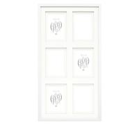 Deknudt Frames - Cornice per 6 foto - Bianco - con doppio passepartout - Dimensioni immagine: 10 x 15 cm - in legno MDF - da appendere - multipla - incollaggio - S65KK1 P6 10 x 15 cm