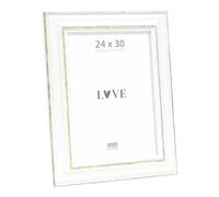 Deknudt Frames Cornice portafoto Basic, Bianco con Nero, Legno, 24 x 30 cm