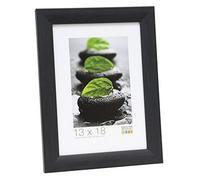 Deknudt Frames Cornice portafoto Nera con Effetto Dipinto, 28 cm x 35 cm, Legno, Nero, 28 x 35 cm