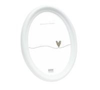 Deknudt Frames Cornice portafoto ovale, 18 x 24 cm, colore: bianco