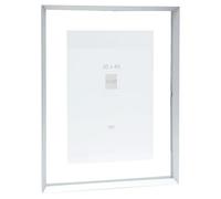 Deknudt Frames - Cornice portafoto - tra due bicchieri - bordo argentato - alluminio - per formato fino a 30 x 40 cm - S028D1 - da appendere