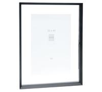Deknudt Frames - Cornice portafoto - tra due bicchieri - bordo nero - alluminio - per formato fino a 30 x 40 cm - S028K2 - da appendere