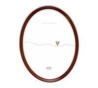 Deknudt Frames S100H1 - Cornice portafoto Ovale in Resina, 13 x 18 cm, Colore: Marrone