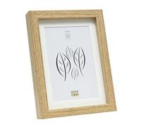 Deknudt Frames S40AH1-P1-13.0X18.0 - Portafoto Basic con passpartout, con modanatura alta, in legno di quercia/MDF, 20 x 14,9 x 2,96 cm, colore: naturale