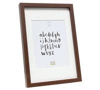 Deknudt Frames S40AH4-P1-20.0X30.0 - Portafoto Basic con passpartout, con modanatura alta, in legno/MDF, 32,4 x 22,4 x 2,96 cm, colore: bruno