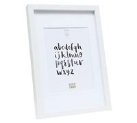 Deknudt Frames S40AK1-P1-20.0X30.0 - Portafoto Basic con passpartout, con modanatura alta, in legno/MDF, 32,4 x 22,4 x 2,96 cm, colore: bianco