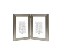 Deknudt Frames S41VD1-H2V -10.0X15.0 - Cornice portafoto Doppia, in Formato Verticale, Colore Argento 19,4 x 15,1 x 1,6 cm