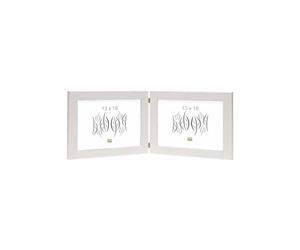 Deknudt Frames S41VF1-H2H -10.0X15.0 - Cornice portafoto Doppia, in Formato Orizzontale, Colore Bianco 19,4 x 15,1 x 1,6 cm