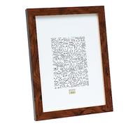 Deknudt Frames s43ag2 Cadre Photo avec Filet Doré Bois de Loupe Brun 13 x 18 cm