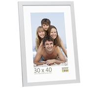 Deknudt Frames S44CD1-30.0X40.0 - Portafoto Basic in legno e MDF, 30 x 40 cm, colore: Argento