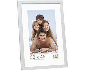 Deknudt Frames S44CD1-30.0X45.0 - Portafoto Basic in legno e MDF, 30 x 45 cm, colore: Argentato, argento