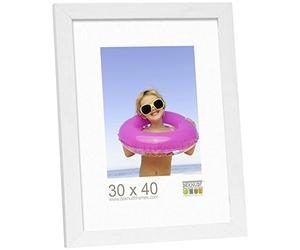 Deknudt Frames S44CF1-30.0X40.0 - Portafoto Basic in legno e MDF, 30 x 40 cm, colore: Bianco