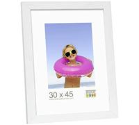 Deknudt Frames S44CF1- Cornice per foto, Legno/MDF/Vetro, Bianco, Per foto 30 x 45 cm