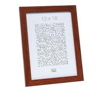Deknudt Frames S44CH3 - Portafoto Basic in legno e MDF, sottile, 13 x 18 cm, colore: Marrone chiaro