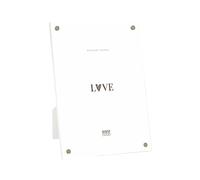 Deknudt Frames S58RG1 - Cornice portafoto in resina con Dorso e Piede, 10 x 15 cm, Colore: Bianco