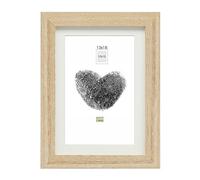 Deknudt Frames S66KH1-P1-13.0X18.0 - Cornice quadro / foto Basic con passepartout, bordi in legno/MDF,colore: Quercia13 x 18 cm