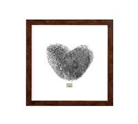 Deknut Cornice portafoto 20 X 20 Legno Marrone Cornice Radica con Bordo Dorato Interno, Larghezza 1.4 cm Il Prezzo Si intende