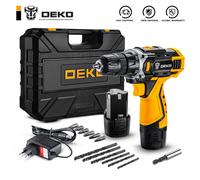DEKO 12/16/20V Trapano a batteria 2 Velocità Ricaricabile Cacciavite Elettrico Batteria al Litio Utensili Elettrici scatola combinata