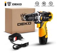 DEKO 12V 16V 20V trapano a batteria cacciavite elettrico Mini trapano Wireless Home fai da te DC batteria agli ioni di litio utensili elettrici