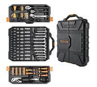 DEKO 192 Pz 198 Pz Set di strumenti professionali per riparazione auto Chiave a cricchetto Cacciavite Presa Kit di strumenti meccanici con scatola di stampaggio
