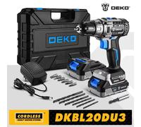 DEKO 20V Brushless Cordless Drill Combo Kit Mini cacciavite elettrico 2 velocità utensili elettrici per la lavorazione del legno