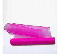Deko AS GmbH Crash di Organza Runner Pink - Larghezza 28 cm - Rotolo 5 Meter - 68280 44 della R 280