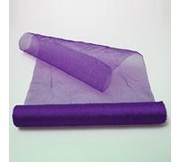 Deko AS GmbH Crash di Organza Runner Viola - Larghezza 28 cm - Rotolo 5 Meter - 68280 40 della R 280