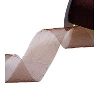 Deko AS GmbH Crash Organza Marrone - Larghezza 50 mm - Rotolo 20 Meter - 68050 88 della R 50