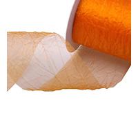 Deko AS GmbH Crash Organza Orange - Larghezza 80 mm - Rotolo 20 Meter - 68080 20 della R 80