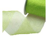 Deko AS GmbH Crash Organza Verde - Larghezza 80 mm - Rotolo 20 Meter - 68080 60 della R 80