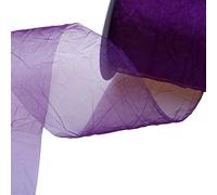 Deko AS GmbH Crash Organza Viola - Larghezza 80 mm - Rotolo 20 Meter - 68080 40 della R 80