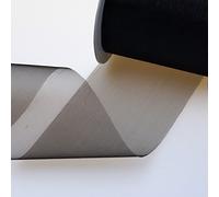 Deko AS GmbH Cristallo Organza Nero - Larghezza 70 mm - Rotolo 25 Meter - 40070 90 della R 70