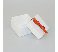 Deko AS GmbH L 96093 Box Natura con Fiocco Rosso 7,5 x 7,5 x 6 cm 10 Pezzi