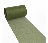 Deko AS GmbH Runner da Tavolo Shabby Chic in Effetto Lino 20 cm - Colore: Verde Oliva - 5 m - 69 - 200 - 5 di 32