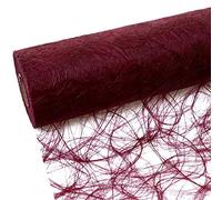 Deko AS GmbH Sizoweb® Runner Bordeaux da tavola, 20 cm, Rotolo 25 Metri, 64 011-R