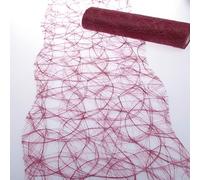 Deko AS GmbH SIZOWEB Tavolo Band Onda Taglio Bordeaux Circa 25 cm Rotolo 25 Meter 64 W 011 della R