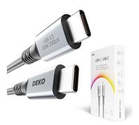 Deko Cavo USB Type-C 100W 2M USB3.2, 200cm 20 Gbps, Thunderbolt E-Mark Power Delivery 3.1, Compatibile Con MacBook, iPhone15, iMac, Microsoft Surface, Google