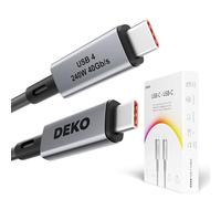 Deko Cavo USB Type-C 240W 0,5M 50cm USB4 Corto, 40 Gbps, Thunderbolt 4 E-Mark Power Delivery 3.1, Compatibile Con MacBook, iPhone15, iMac, Microsoft Surface, PixelBook