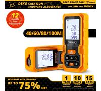 DEKO DKLD05 Misuratore di distanza laser portatile 40M 60M 80M 100M Mini telemetro laser Telemetro a nastro laser Diastimetro Misura