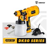 DEKO DKSG serie HVLP pistola a spruzzo pittura elettrica ad alta pressione aerografo strumenti batteria AC/DC spruzzatore Cordless per una facile vernice DKSG20K2