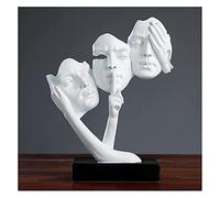 Deko Figurine Bust - Creative Thinker -Werk Modern Minimalista Abstract Scultura Abstract Decoration Decorazione del mestiere Soggiorno Camera da Letto per Vino Camera,Bianca