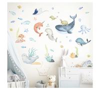 DEKO KINDERZIMMER Graz Design DK1065-5 - Adesivo da parete per cameretta dei bambini, motivo: animali marini