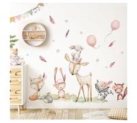 DEKO KINDERZIMMER Graz Design DK1098-4 - Adesivo da parete per cameretta dei bambini, motivo: animali della foresta