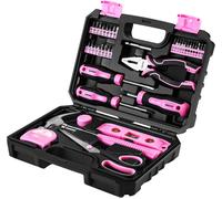 DEKO Kit Di Attrezzi Rosa per Fai-Da-Te Valigetta Attrezzi Rosa Con Utensili Man