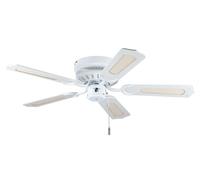 DeKo Liane Ventilatore Da Soffitto 132 cm Bianco Rattan 5 Pale Corda [EEK: Non valutato]